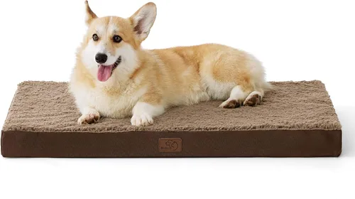 Vista 12 de Bedsure - Cama grande para perros para jaula - Camas planas y cómodas para mascotas con funda extraíble y lavable, alfombrilla ortopédica de espuma