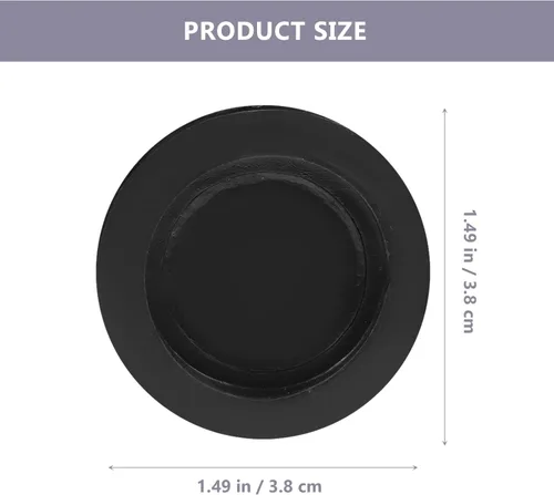 Vista 4 de NUOBESTY 20 unids hucha tapón de repuesto de goma negra caja de ahorro enchufe de goma redondo enchufe
