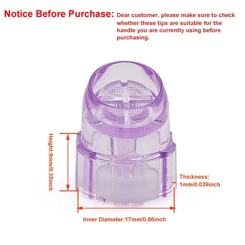 Vista 3 de Elitzia Cabezales de microderma de dermoabrasión hidráulica de plástico Hydra Facial Aqua Peel Tips Water Peeling Caps Cuidado facial Herramienta