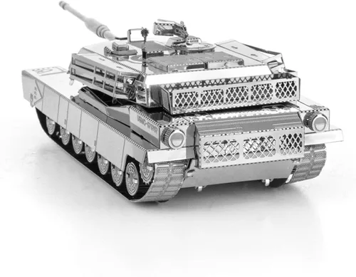 Vista 4 de Metal Earth M1 Abrams Tank 3D Kit de modelo de metal con pinzas Fascinaciones