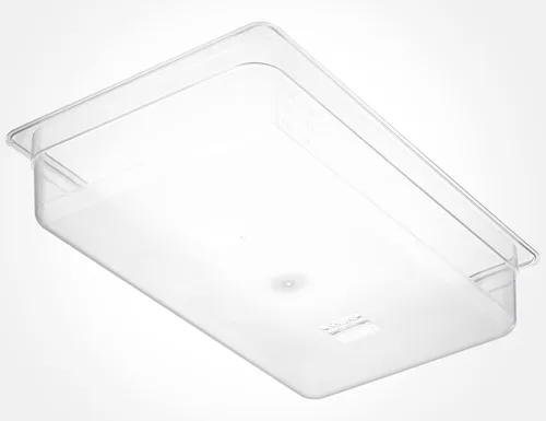 Vista 3 de CURTA Paquete de 6 sartenes NSF para alimentos, tamaño completo de 4 pulgadas de profundidad, policarbonato comercial de plástico transparente apto