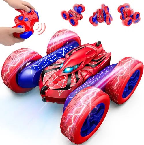 Vista 9 de Excitobo Coche de Control Remoto, 4WD 2.4GHz Coches RC Rápidos con Luces en las Ruedas, Juguetes para Edad 3-12 Regalos de Cumpleaños Juguetes