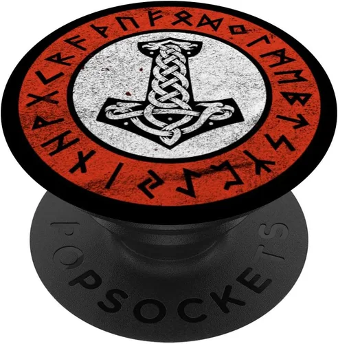 Mjolnir Thor Hammer Viking Odin Wotan Norse Mythology - Soporte y agarre para teléfonos y tabletas