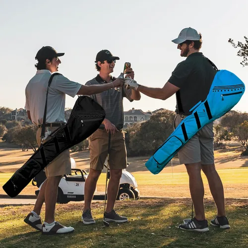 Vista 8 de Big Teeth Bolsa de golf domingo, pequeña bolsa de golf ligera, bolsa de golf Par 3 para unos pocos clubes, práctica con correa de transporte