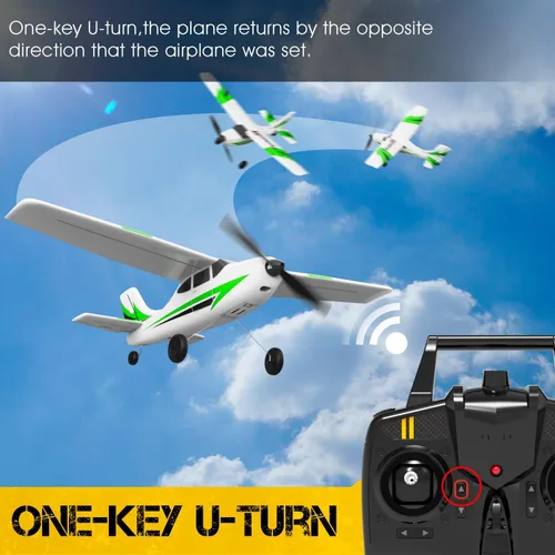 Vista 4 de VOLANTEXRC Avión de entrenamiento RC 3CH con avión de control remoto con protector de hélice, estabilizador giroscópico de 6 ejes y 3 modos