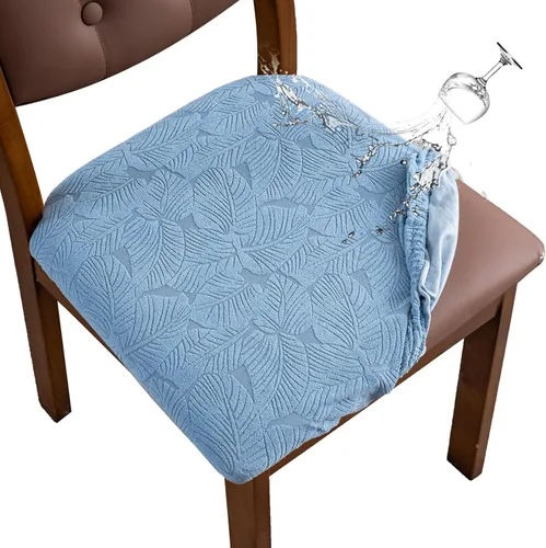 Vista 24 de Juego de 2 fundas impermeables para sillas de comedor, fundas elásticas extraíbles y lavables para sillas de comedor para el hogar, restaurante