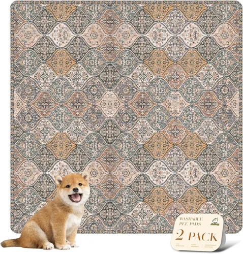 Vista 39 de nunubaby Almohadillas reutilizables para orina de perros, para jaulas y pisos, Almohadillas lavables para orina de perros, elegantes, Beige