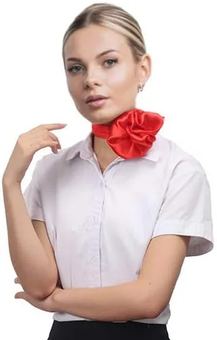 Vista 3 de AOLIGE Bufanda de satén con cuello cuadrado para mujer, 27 x 27 pulgadas