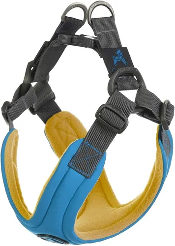 Vista 5 de Arnés de goma espuma con memoria Gooby Escape Free - Azul, pequeño - Arnés para perros sin tirón, de entrada fácil, con ajuste de cuatro puntos