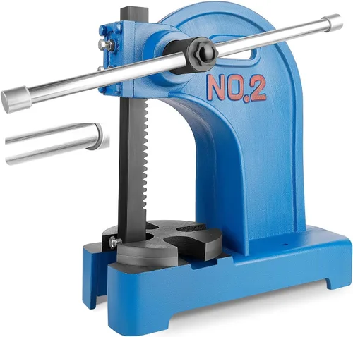 Vista 7 de Prensa de eje de 1 tonelada, máquina manual de prensa de eje de banco de tamaño pequeño, prensa de escritorio de hierro fundido para doblar, 9.76