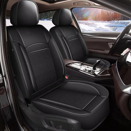 Vista 13 de 2 Front Seat Covers for Cadillac ATS 2013-2018: Car Seat Covers Leather Waterproof Ice Silk Breathable Car Seat Cushion Protector
