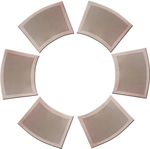 Vista 22 de Juego de 4 manteles individuales en forma de cuña para mesa redonda de cocina, de vinilo, antideslizantes, de plástico, lavables, color negro