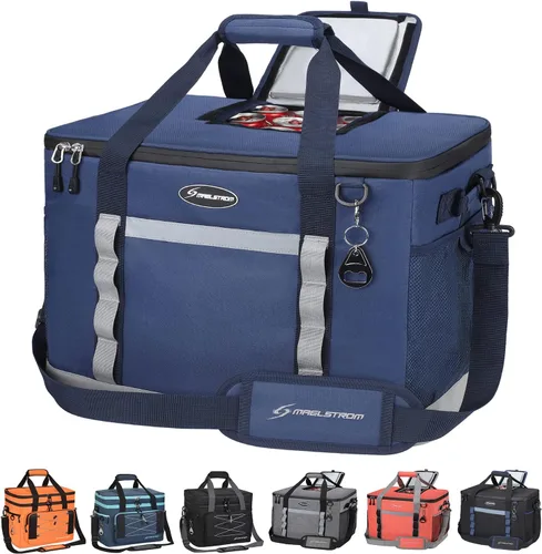 Vista 11 de Maelstrom Collapsible Soft Cooler Bag,35/55/75 Cans Beach Cooler with Flip Top Lid, Ice Chest, Leakproof & Portable for Beach, Camping, Road Trips &