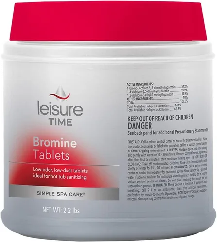 Vista 2 de Leisure Time 45401-12 Bromo Tabs - Productos químicos para bañera de hidromasaje, 2.2 libras, paquete de 12