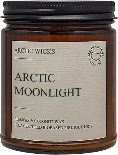 Vista 39 de Arctic Wicks - Velas perfumadas de cera de abeja y coco, 9 onzas, ámbar, rústicas, no tóxicas, de combustión limpia, 100% certificada por USDA, a