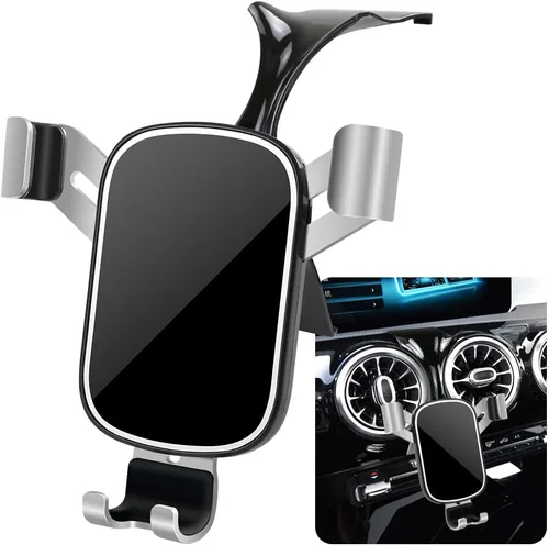 LUNQIN - Soporte para teléfono de coche para Mercedes-Benz Clase CLA 2020 2021 2022 2023 2024 2025 CLA250 AMG 35 45 S y Benz Clase A 2019-2022 A220