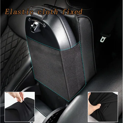 Vista 5 de Funda para consola central de automóvil, cojín de espuma viscoelástica para reposabrazos de automóvil, almohadilla para reposabrazos de automóvil