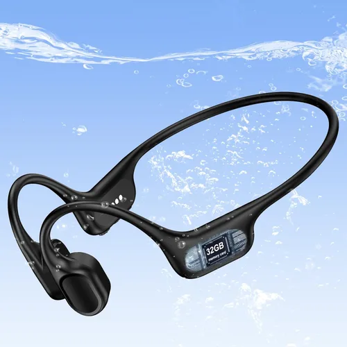 Auriculares de natación impermeables IP68, conducción ósea, auriculares Bluetooth de silicona líquida, reproductor MP3 integrado de 32 GB, diseño