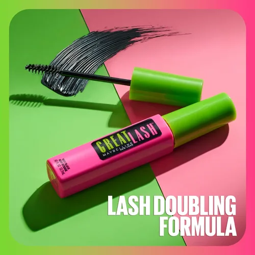 Vista 5 de Máscara lavable para pestañas Lots of Lashes de Maybelline New York, 0.43 onzas líquidas, Blackest Black