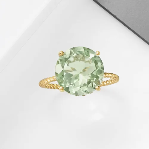 Vista 5 de Ross-Simons Gemstone Twist Rope Ring in 14kt Yellow Gold