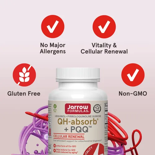 Vista 6 de Suplemento QH Plus PQQ Jarrow Formulas, QHPQ60, 1, 1