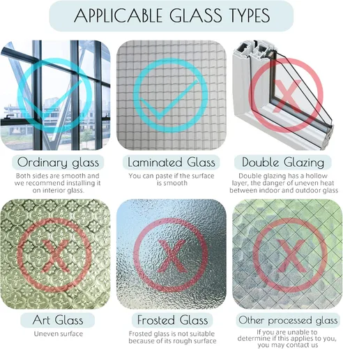 Vista 8 de HIDBEA - Película reflejante de espejo unidireccional para ventana, privacidad diurna, bloqueo solar, adherencia estática sin pegamento, control