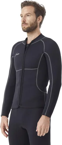 Hevto - Traje de neopreno para hombre, 3/2 mm, chaqueta para surf, natación, cremallera frontal, para deportes acuáticos