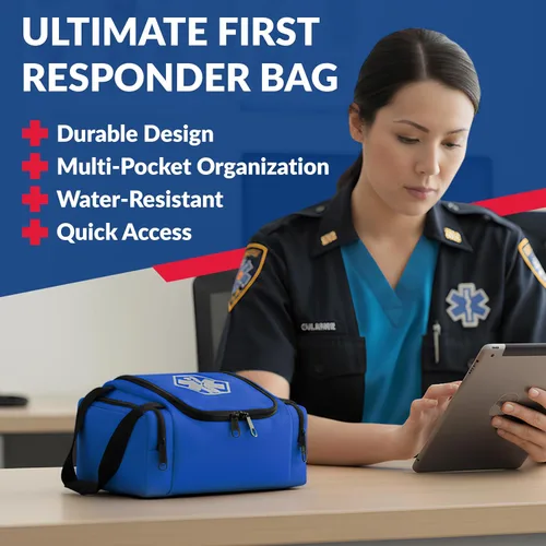 Vista 2 de Dixie EMS Dixigear Bolsa Vacía de Primer Respondedor II 10.5" x 5" x 8" - Azul