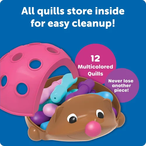Vista 6 de Learning Resources Spike The Fine Motor Hedgehog Pink - Juguetes Montessori para niños pequeños, forma apilable, regalos para niños y niñas, cubo