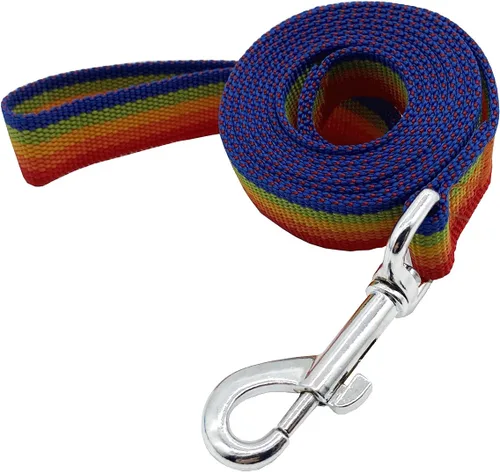 Vista 27 de Correa de entrenamiento de nailon para perros, cuerda de tracción, 4/5/6 pies de largo, 3/4 pulgadas 1 pulgada de ancho, para perros pequeños y Negro