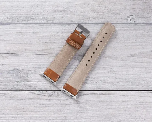 Vista 7 de Correa de cuero genuino para Apple Watch Series 1-11 y SE 1-3 y Ultra 1-3