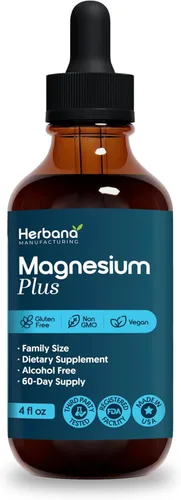 Vista 9 de Magnesium Complex Plus Gotas líquidas de 4 onzas líquidas – Citrato de magnesio avanzado, glicinato, L-treonato con vitaminas B6, D, C suplemento