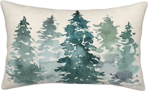 Vista 6 de Fundas de almohada de Navidad de 16 x 16 pulgadas, almohadas decorativas de Navidad con copos de nieve dorados, blancos y rojos para sofá, fundas