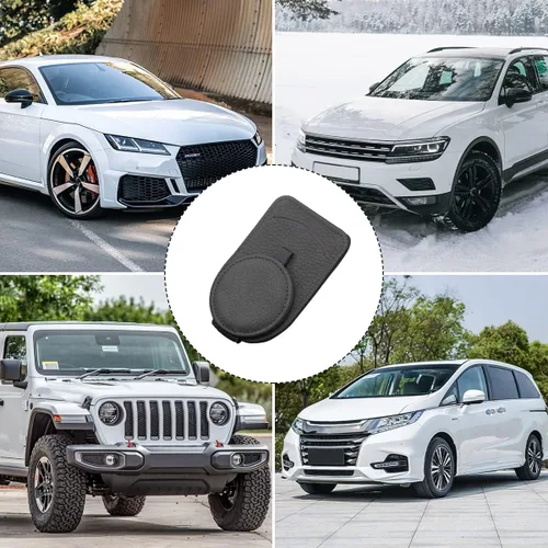 Vista 5 de Fekey&JF Soporte magnético de cuero para lentes de sol para automóvil, clip de soporte para anteojos con absorción magnética para visera solar