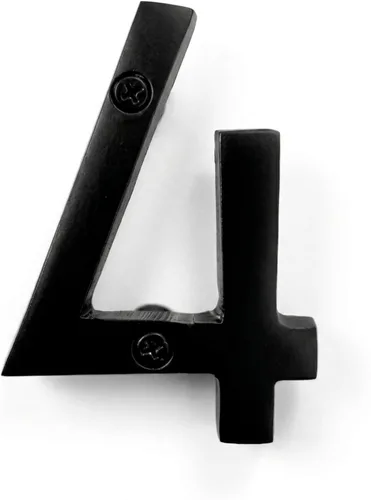 Vista 25 de NACH Números de casa flotantes, números de casa negros de aluminio de 4 pulgadas para exteriores - Número 0, números de puerta con accesorios