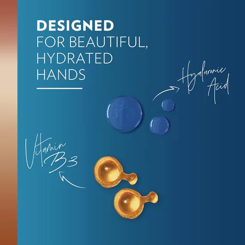 Vista 4 de Vaseline Crema hidratante de manos de cuidado intensivo para manos secas Hydra Replenish Hecho con ácido hialurónico, vitamina B3 y manteca