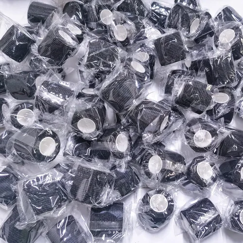 Vista 7 de BQTQ 96 rollos de cinta autoadhesiva de 2 pulgadas, color negro, autoadhesiva, vendaje atlético, vendajes elásticos para esguinces de hinchazón