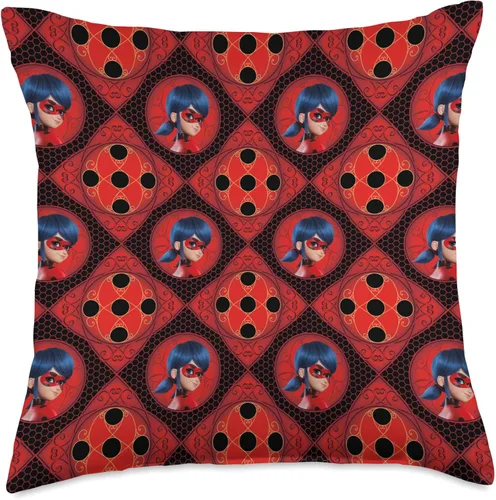Vista 5 de Miraculous Ladybug and Cat Noir The Movie LB - Almohada de 16 x 16 pulgadas, multicolor