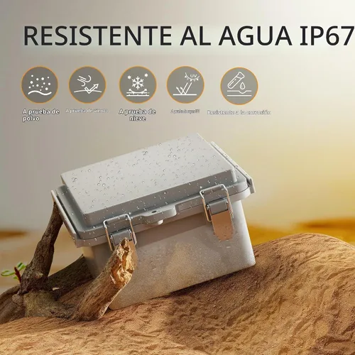 Vista 4 de Joinfworld Caja Eléctrica al Aire Libre Impermeable IP67 6X6 Caja de Proyecto de Plástico Recinto Resistente a la Intemperie para WiFi Electrónica