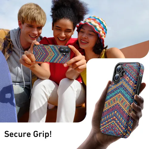 Vista 504 de LETO para iPhone 15 Pro Funda tipo cartera - Tapa tipo folio con patada - Diseños de moda - Tarjetero - Funda protectora para mujeres y niñas - 6.1