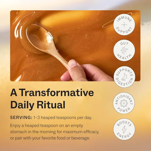 Vista 5 de Miel de Manuka Cruda Manukora MGO 50+, Miel de Nueva Zelanda, No Transgénica, Testeada por Terceros, Certificada Libre de Residuos de Glifosato, Más