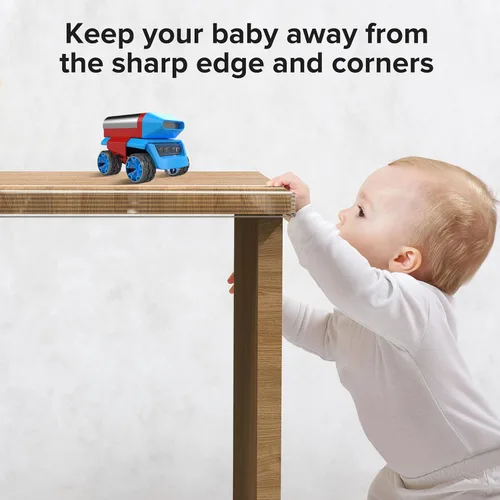 Vista 5 de A prueba de bebés, protector de borde de esquina mejorado transparente, protector de esquina protector de cabeza de seguridad para bebés con diseño