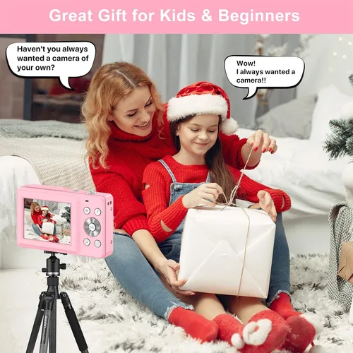 Vista 7 de Digital Camera, FHD 1080P Digital Camera for Kids with 32GB SD Card Compact Point and Shoot Camera 16X Zoom Anti Shake Portable Cameras Small Camera