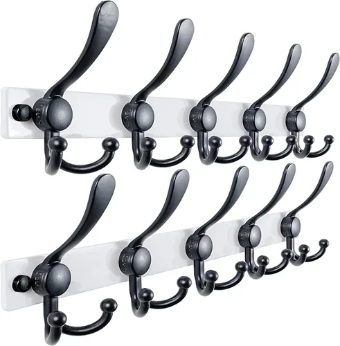 Vista 58 de Dseap Perchero de pared 2.0 Pro: resistente 300% más grueso, montaje en perno de 16 pulgadas, ganchos de pared de acero inoxidable para ropa