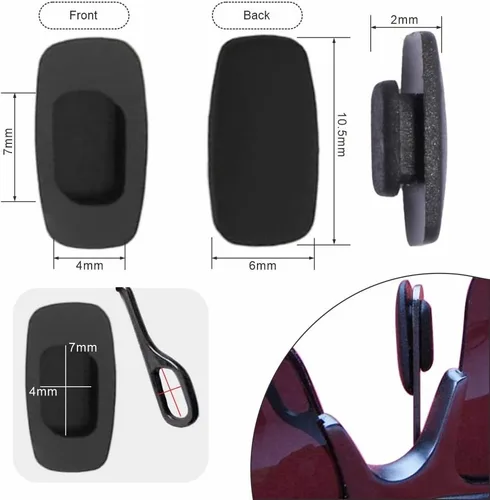 Vista 3 de Almohadillas de silicona suave para la nariz, almohadillas de nariz para gafas de sol, almohadillas de nariz deslizantes