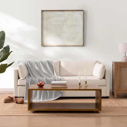 Vista 2 de UGG Luna - Manta de punto suave de algodón para sofá o cama, acogedora, suave, cálida, con diseño de sarga, ligera, apta para regalo, para sala