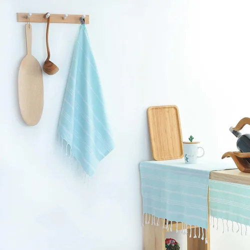 Vista 142 de Cacala Toallas de cocina 100% algodón turco, altamente absorbentes, suaves, de secado rápido, con lazo para colgar, para gimnasio, yoga, baño