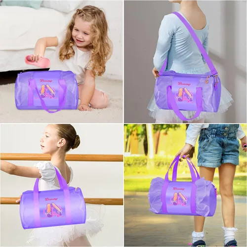 Vista 5 de Cute Ballet Dance Bag KidsTutu Dress Dance Bag, Girls Personalized Waterproof Bag Ballerina Duffle Bag