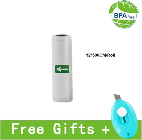 Vista 2 de Kitchen Vacuum Bag for Food Vacuum Sealer Packing Bag Vacuum Packer Storage Bags Food Fresh Long Keeping Length is 500CM (12cm1roll)